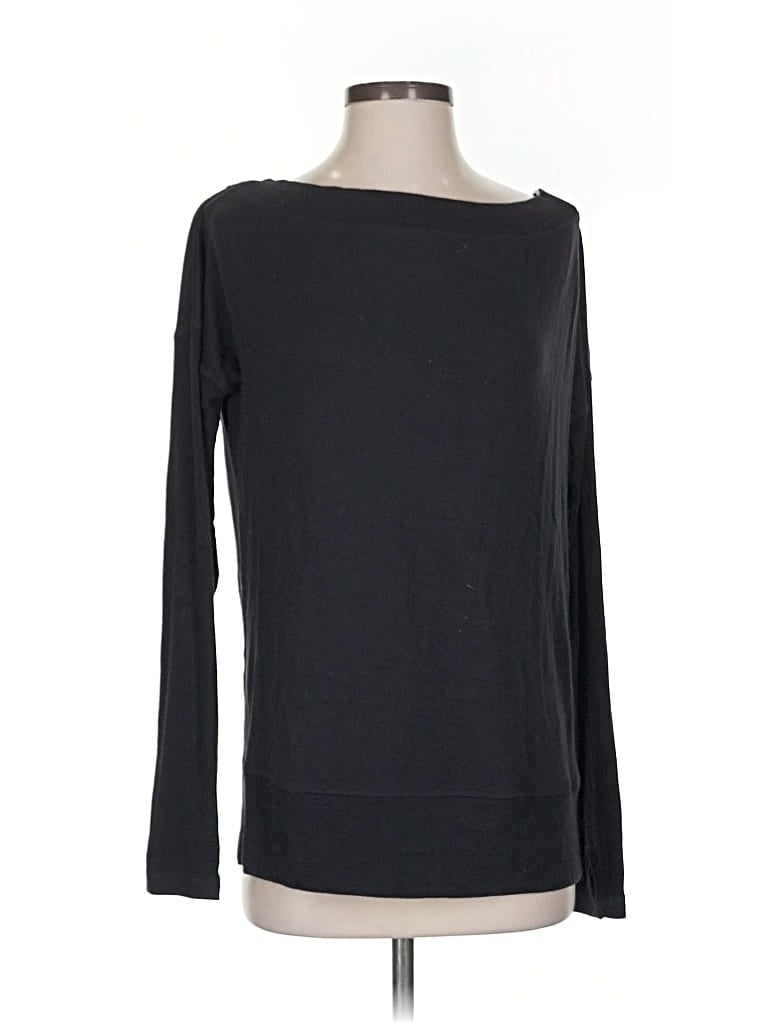Pre-owned Athleta Long Sleeve T-shirt In Black