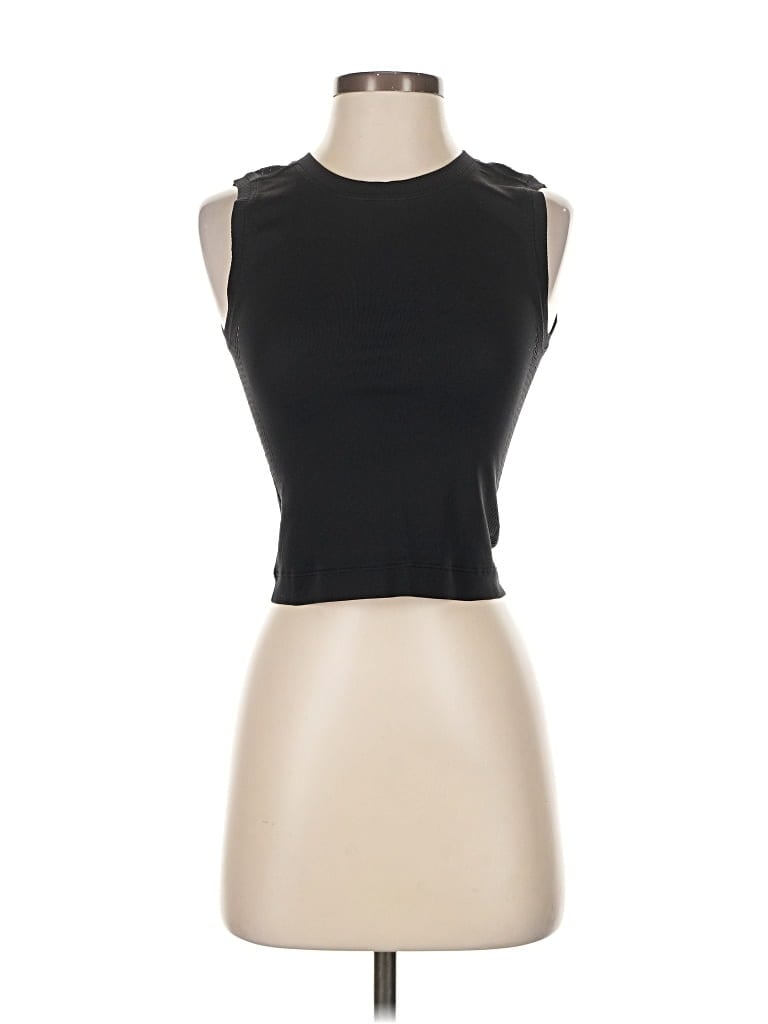 Pre-owned Unbranded Sleeveless T-shirt In Black