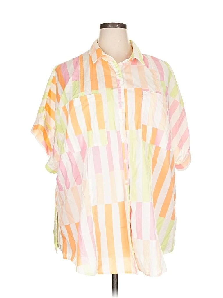 Pre-owned Torrid Short Sleeve Blouse In Orange