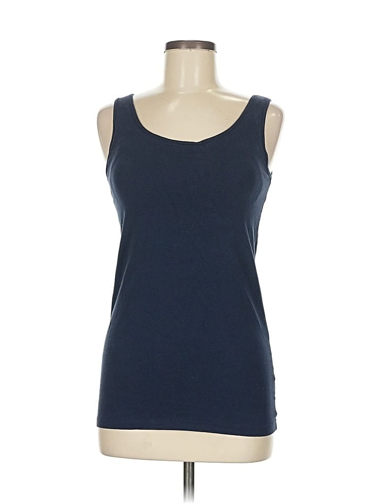 Pre-owned Duluth Trading Co. Tank Top Blue Strapless Neckline Tops