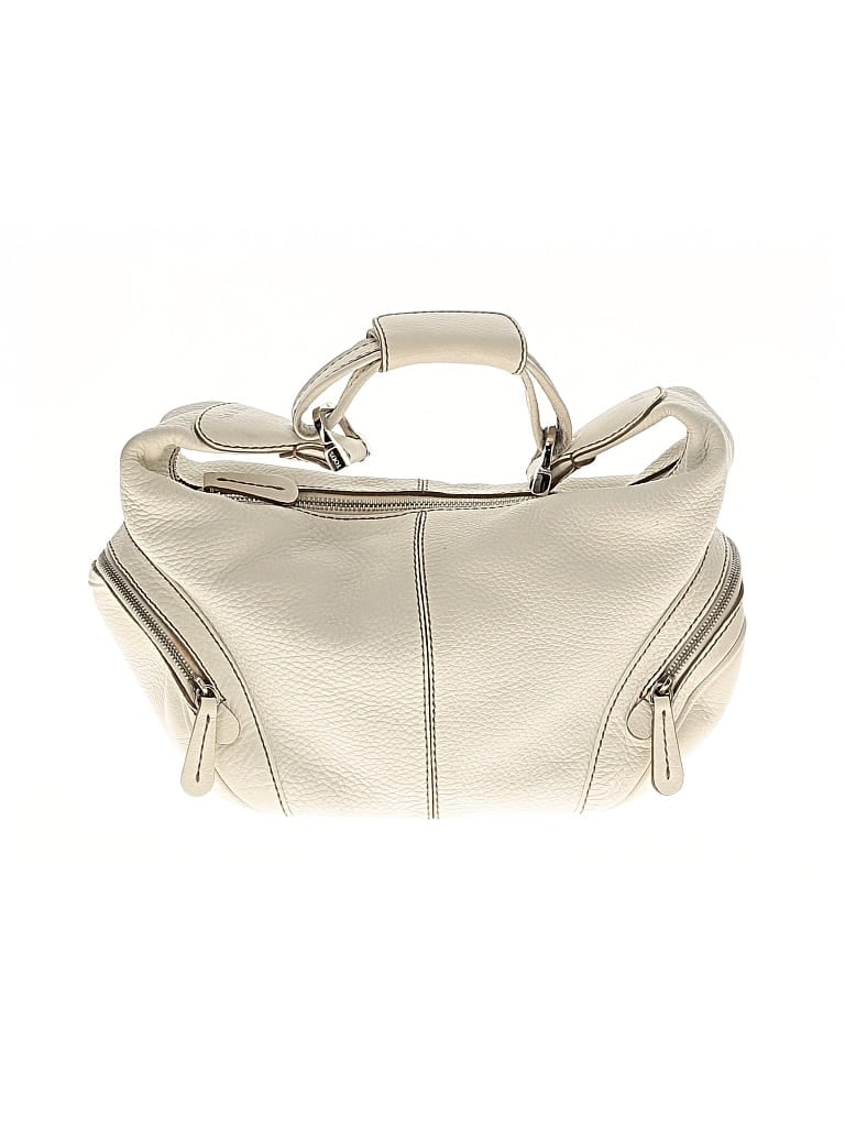Pre-owned Tod's Leather Hobo Bag In White