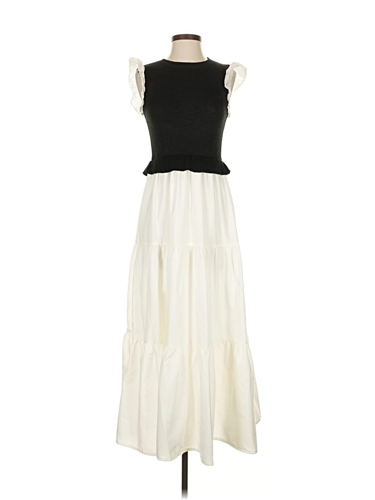 Pre-owned By The River Casual Dress In White