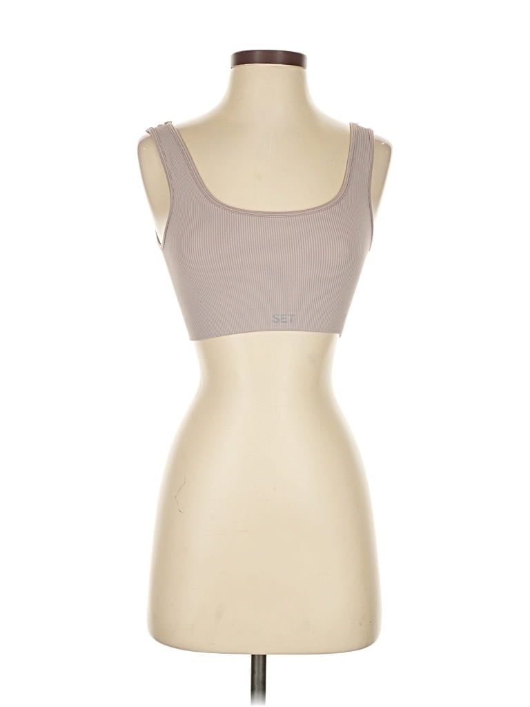 Pre-owned Set Active Sports Bra In Brown