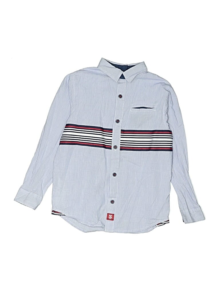 Pre-owned Tutto Piccolo Kids' Long Sleeve Polo Shirt In Blue