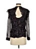 Reiss 100% Viscose Black Long Sleeve Blouse Size 2 - photo 2