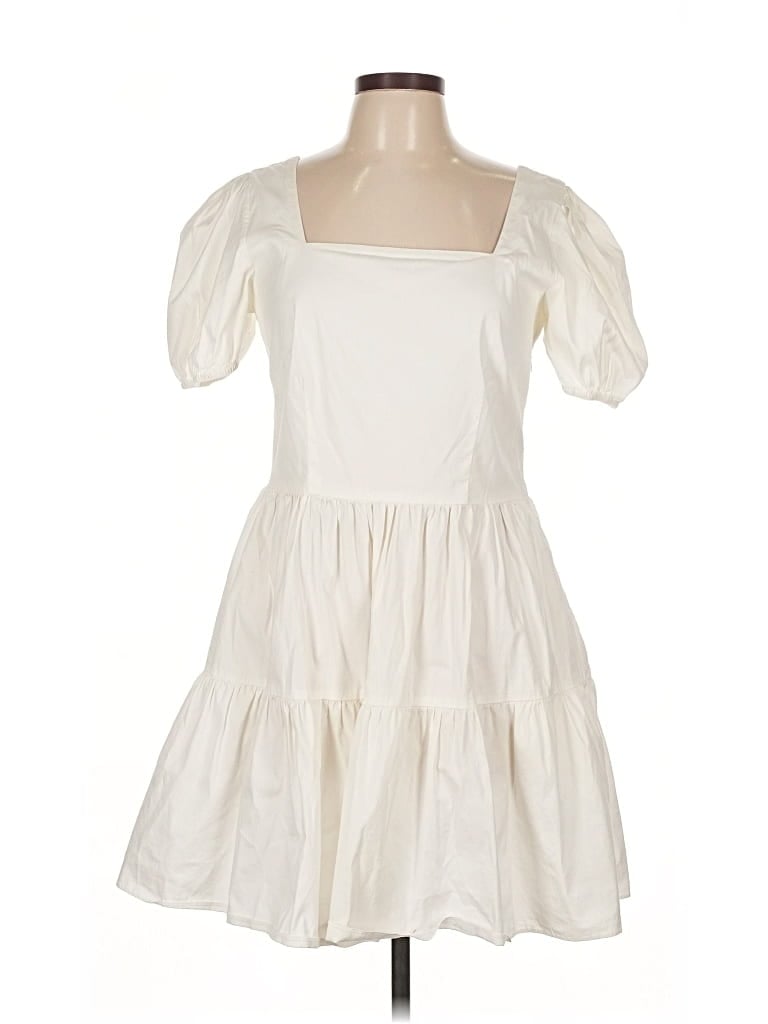 Pre-owned Waverly Grey Casual Dress In White