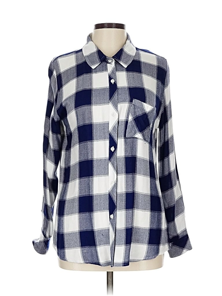 Pre-owned Rails Long Sleeve Button Down Shirt In Blue