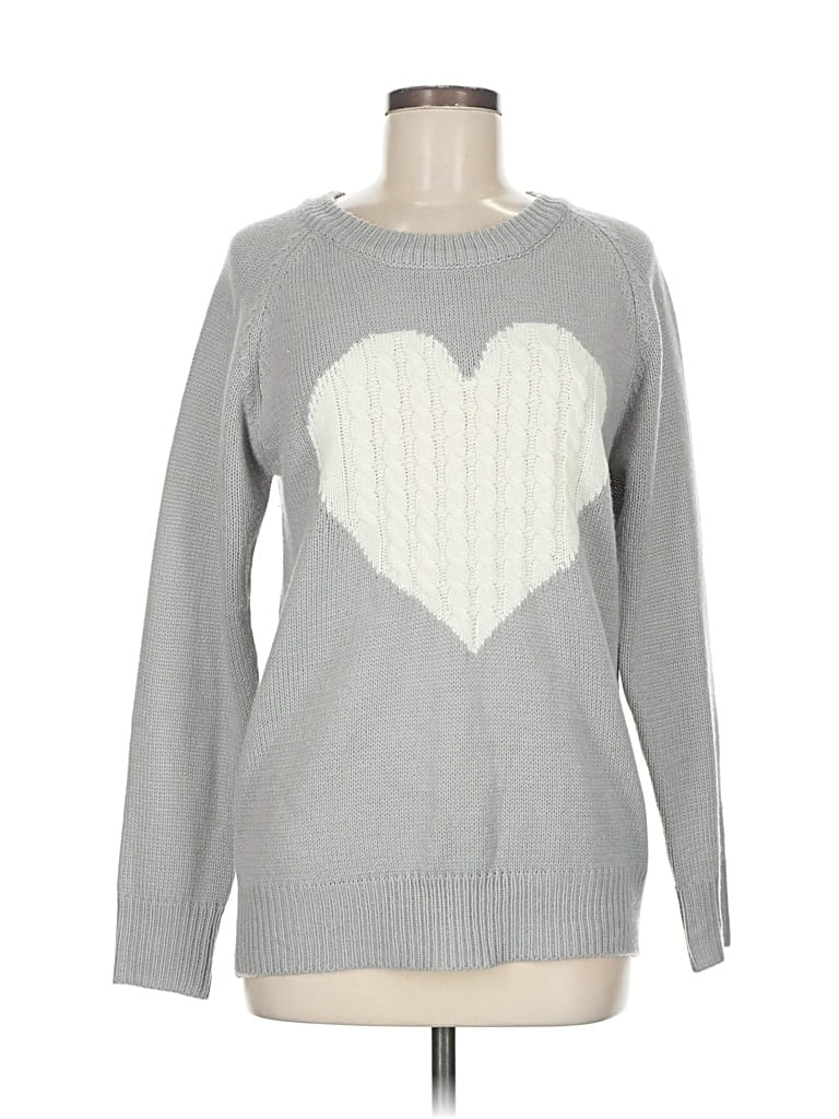 Pre-owned Assorted Brands Pullover Sweater In Gray