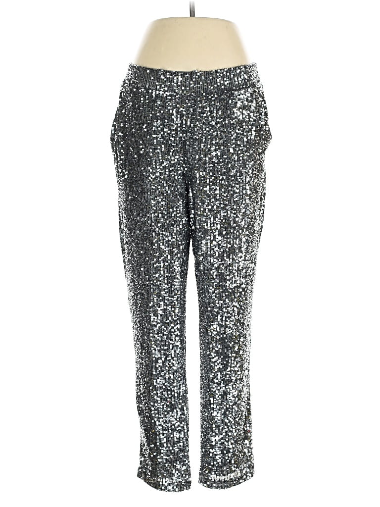 Pre-owned Cable & Gauge Casual Pants In Silver