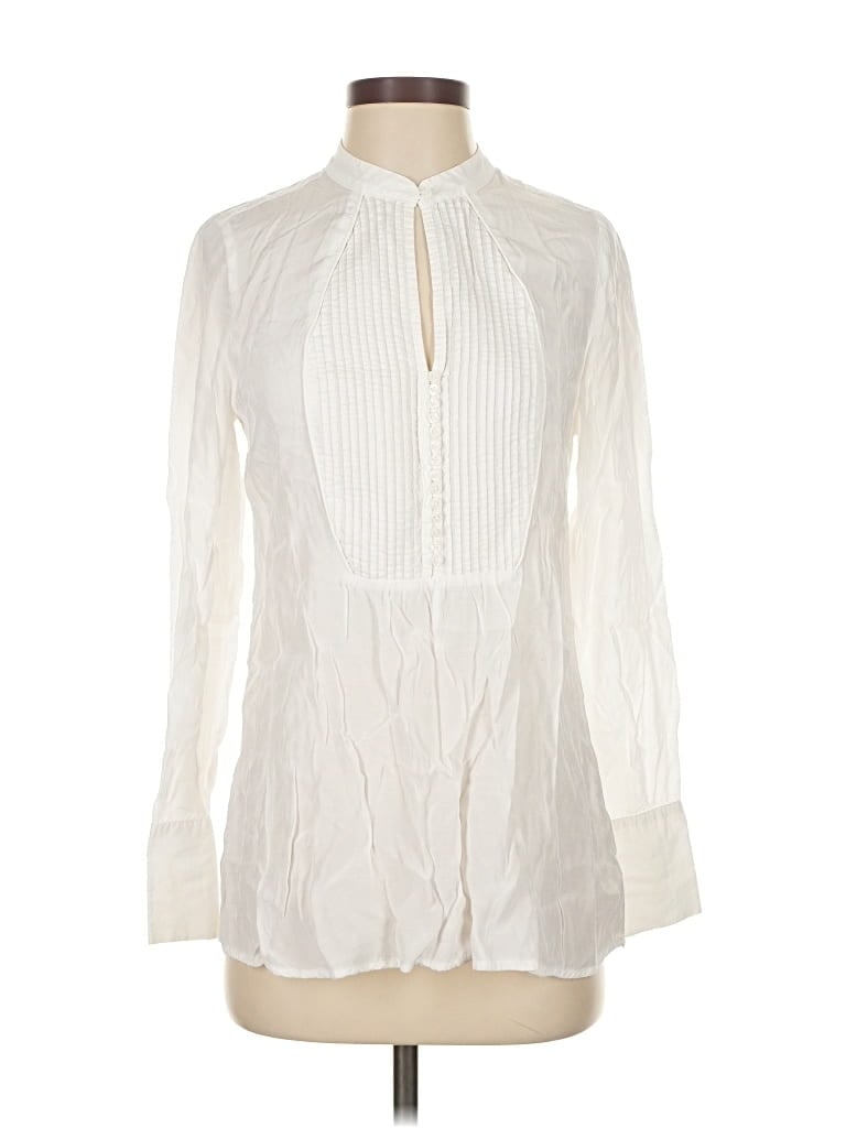 Pre-owned Free People Long Sleeve Blouse In White
