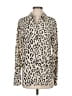 A.L.C. 100% Silk Animal Print Ivory Blouse Size 4 - photo 1