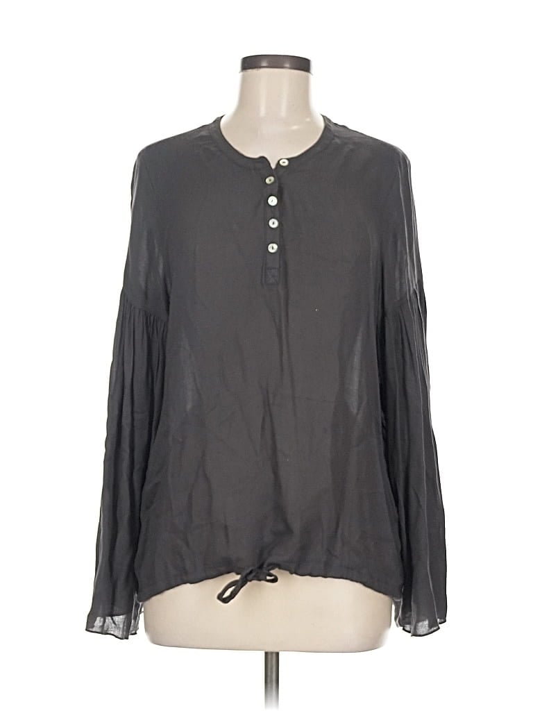Pre-owned Chaser Long Sleeve Blouse In Gray