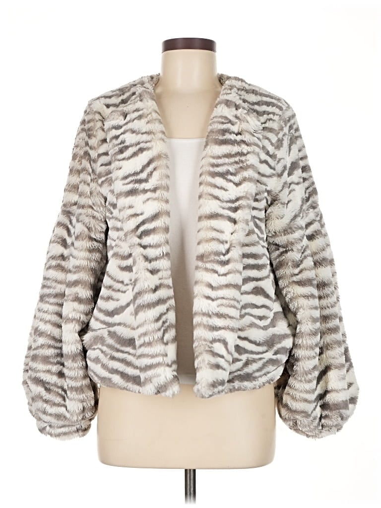 Pre-owned Olivaceous Cardigan Sweater In Gray