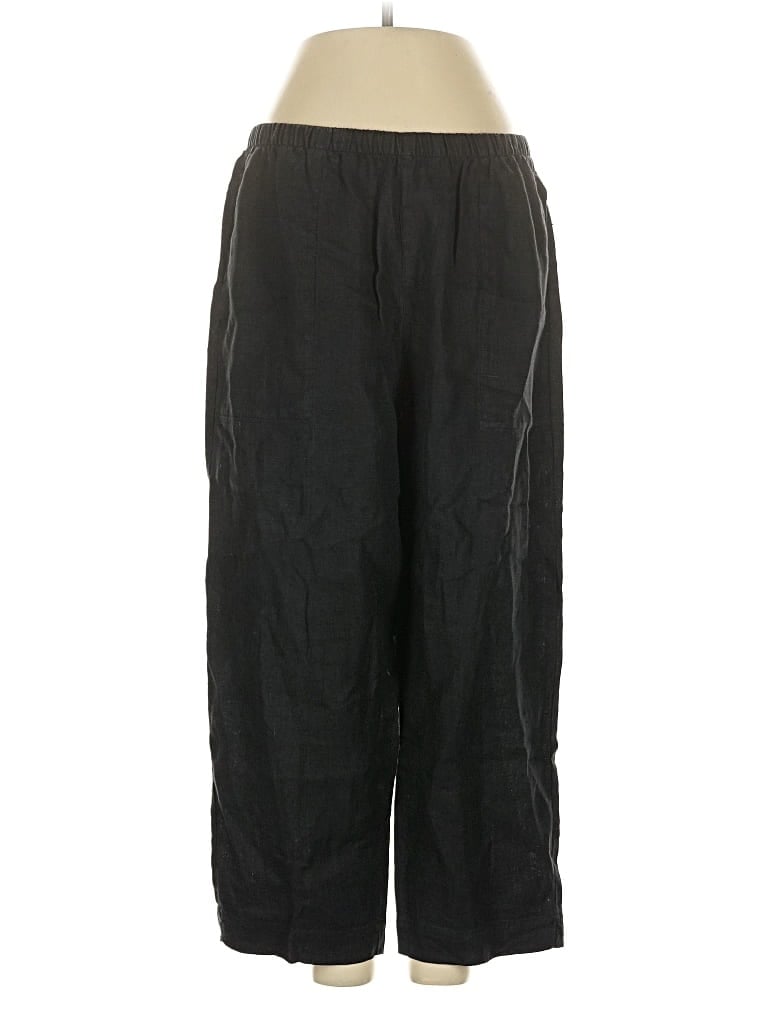 Pre-owned Chico's Design Linen Pants In Black