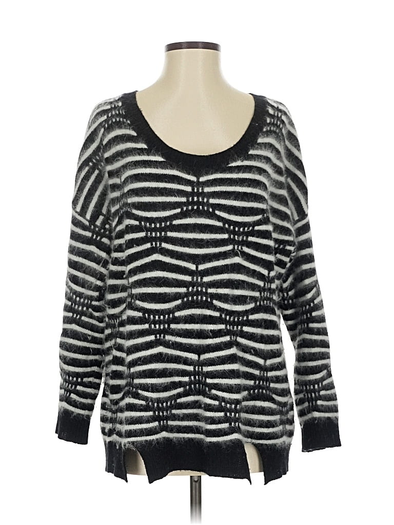 Pre-owned Fine Collection Wool Pullover Sweater In Black