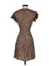 ABound 100% Rayon Animal Print Brown Casual Dress Size XXS - photo 2