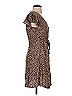 ABound 100% Rayon Animal Print Brown Casual Dress Size XXS - photo 4