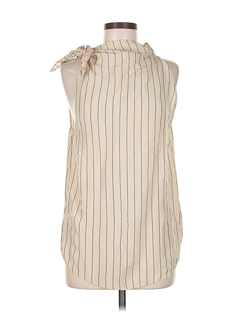 Pre-owned Aeron Sleeveless Blouse In White