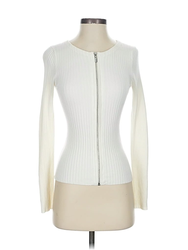 Pre-owned Express Cardigan Sweater In White
