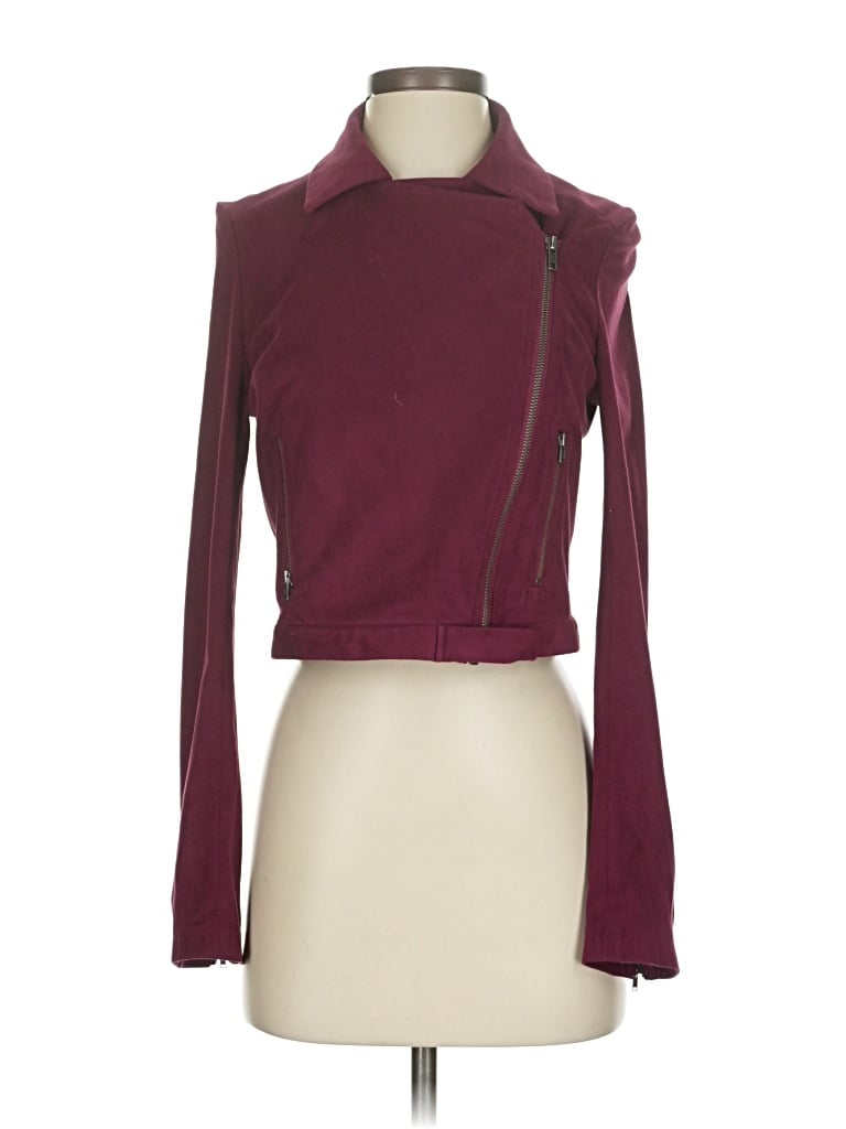 Pre-owned Love, Fire Jacket In Burgundy
