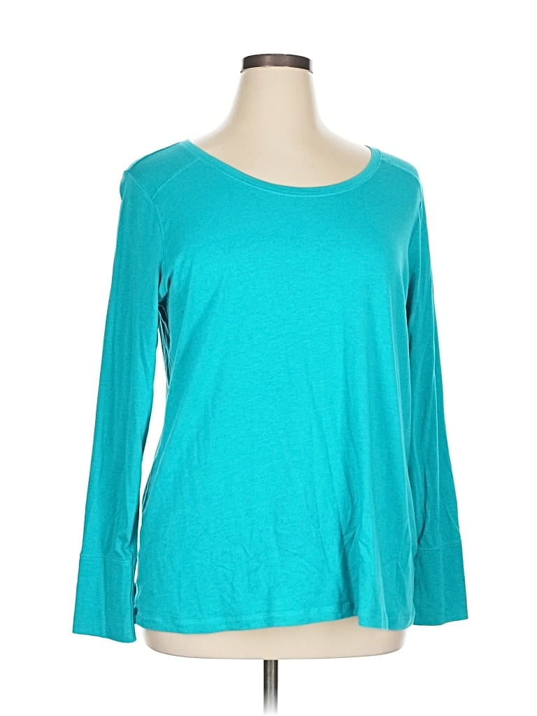 Pre-owned A.n.a. A New Approach 3/4 Sleeve T-shirt In Blue