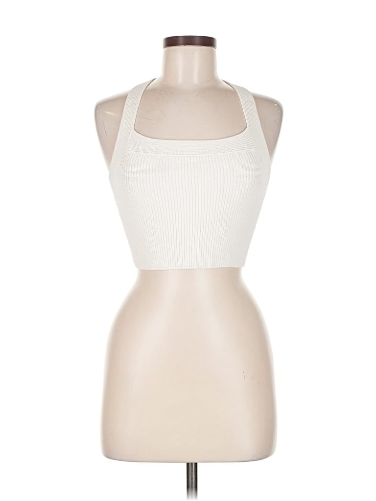 Pre-owned Wilfred Tank Top White Halter Neckline Tops