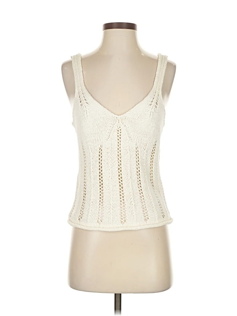 Pre-owned Abercrombie & Fitch Sweater Vest In White