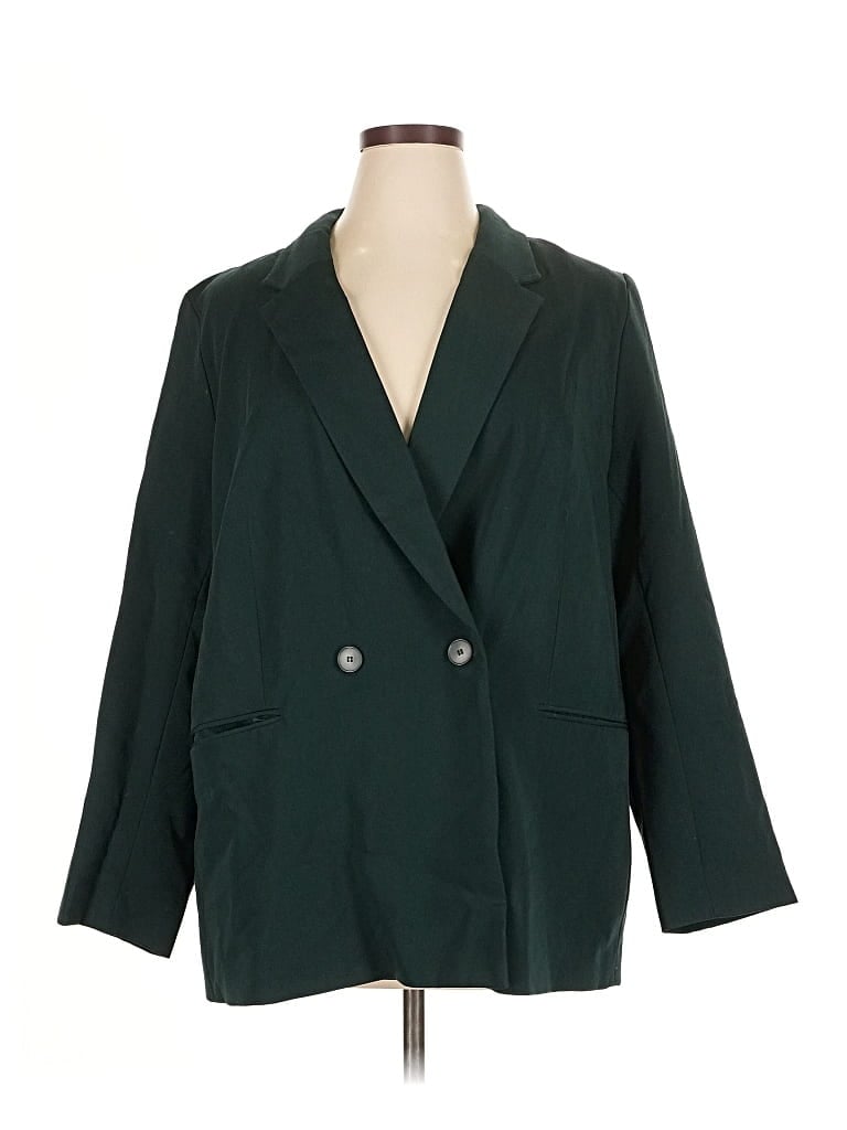 Pre-owned H&m Blazer Jacket In Green