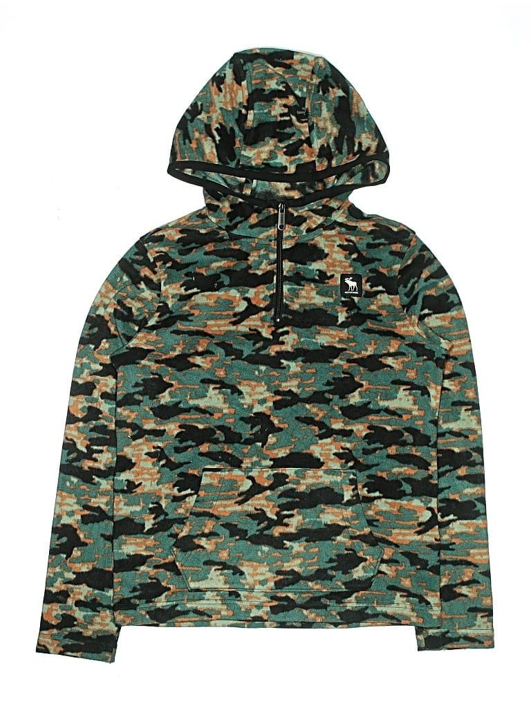Pre-owned Abercrombie Kids' Pullover Hoodie In Green