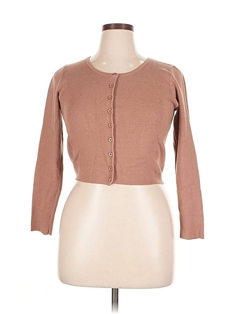 Pre-owned Soho Apparel Ltd Cardigan Sweater In Brown