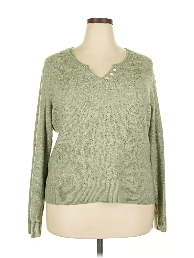 Pre-owned Market & Spruce Pullover Sweater In Green