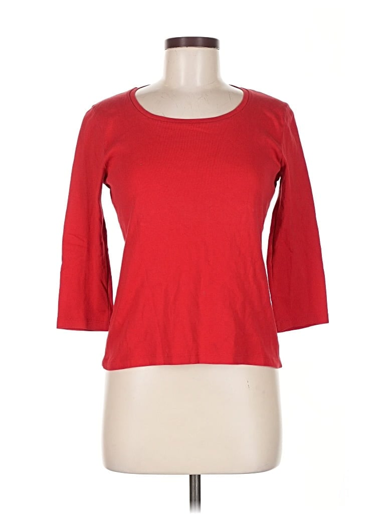 Pre-owned Jones New York Signature 3/4 Sleeve T-shirt In Red