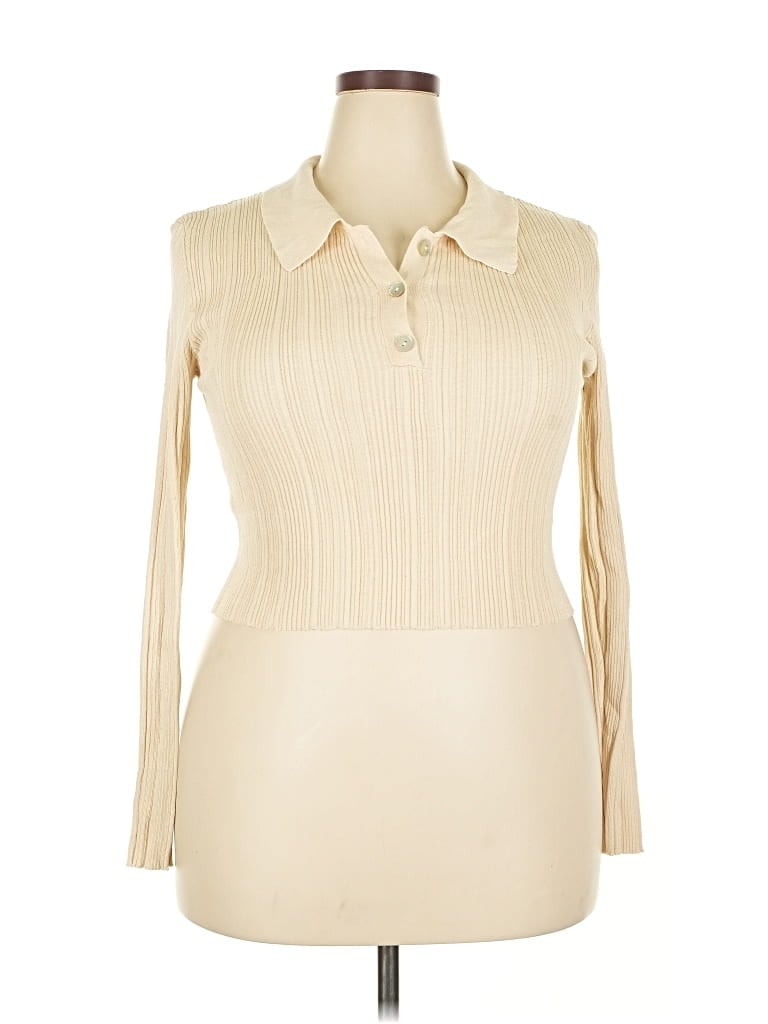 Pre-owned Prettylittlething Long Sleeve Blouse In White