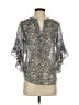 Vince Camuto Silver Short Sleeve Blouse Size XS - photo 1