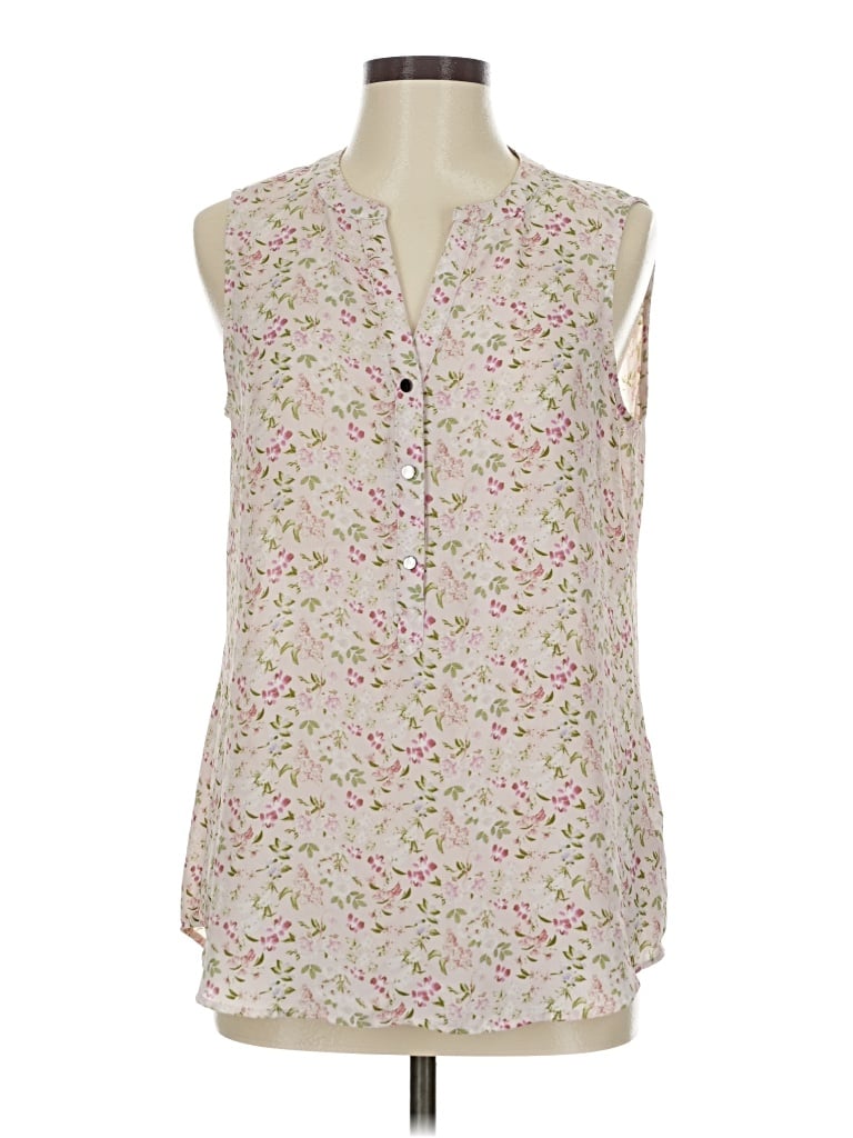 Pre-owned Adrianna Papell Sleeveless Blouse In Pink
