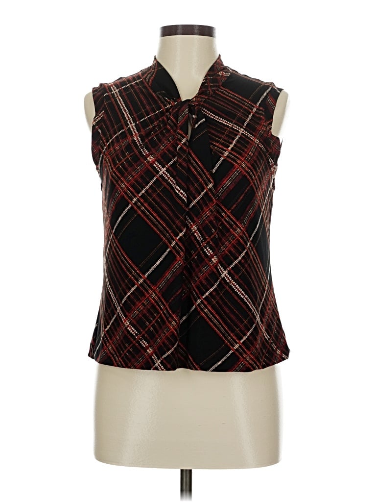 Pre-owned Tommy Hilfiger Sleeveless Blouse In Brown