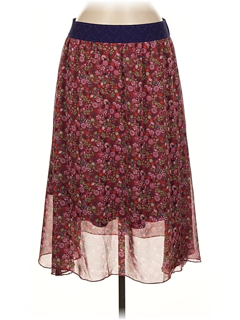 Pre-owned Lularoe Casual Skirt In Burgundy