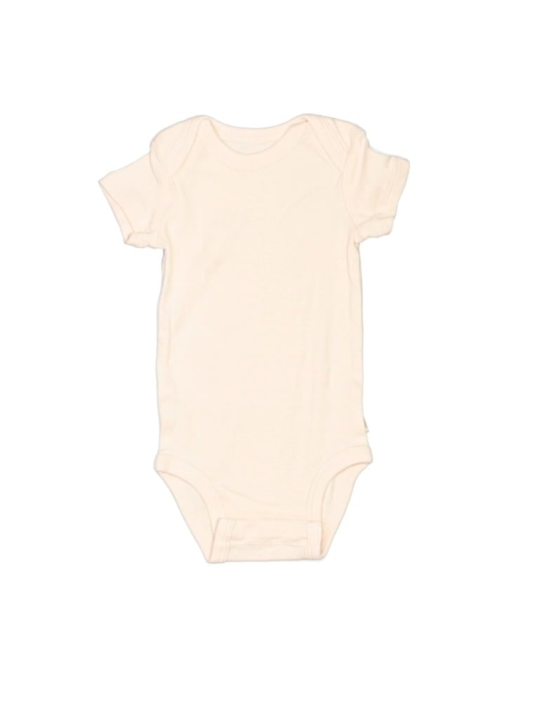 Pre-owned Huggies Babies' Short Sleeve Onesie In White