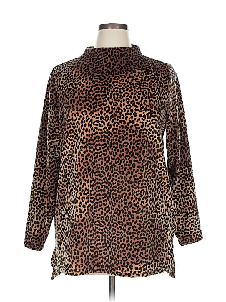 Pre-owned Lands' End Turtleneck Sweater In Brown