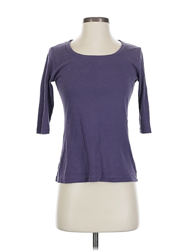 Pre-owned Peruvian Connection 3/4 Sleeve T-shirt In Purple