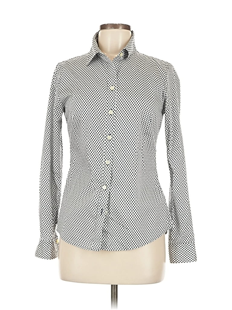 Pre-owned Banana Republic Factory Store Long Sleeve Button Down Shirt In Gray