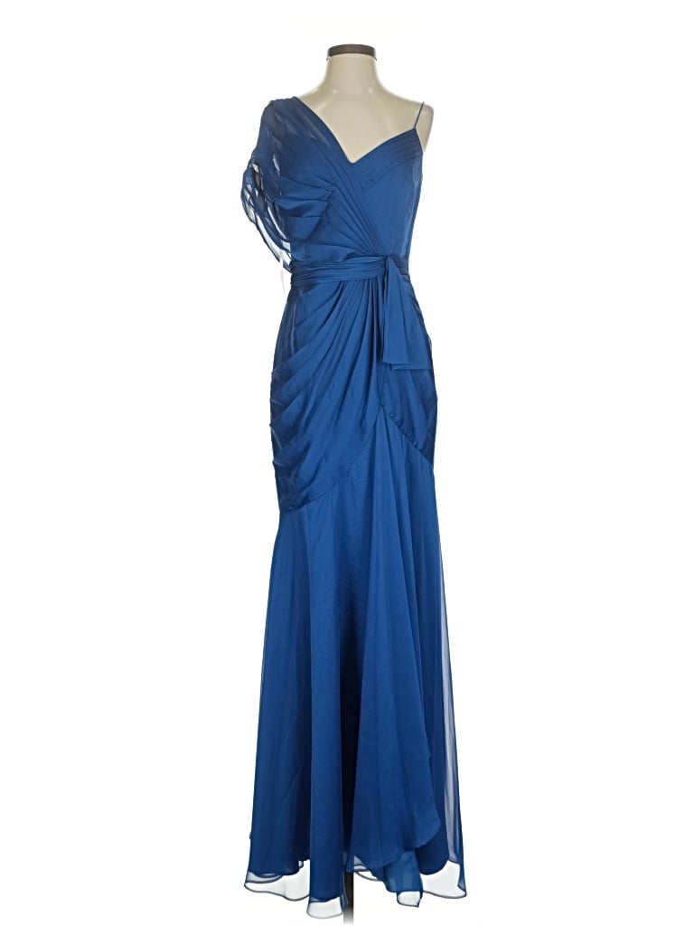 Pre-owned Theia Cocktail Dress In Blue