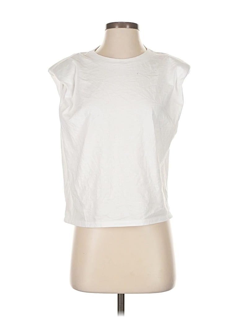 Pre-owned Babaton Sleeveless T-shirt In White