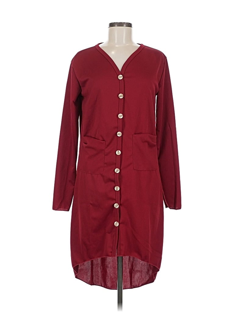 Pre-owned Unbranded Cardigan Sweater In Red