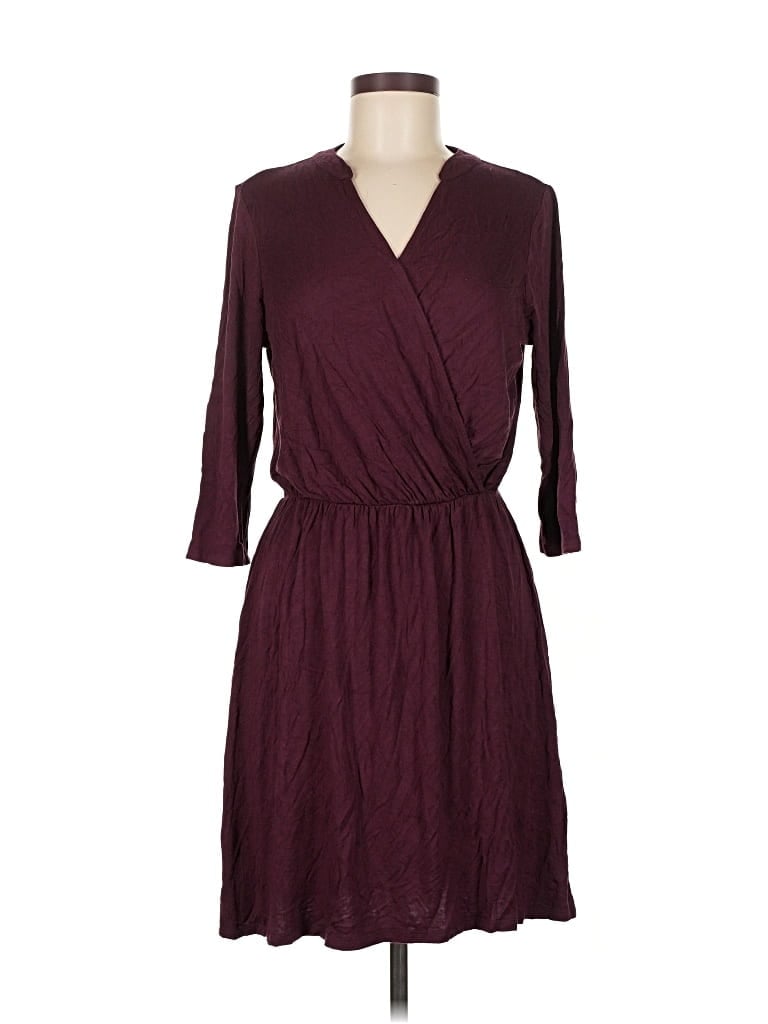 Pre-owned Apt. 9 Casual Dress In Burgundy