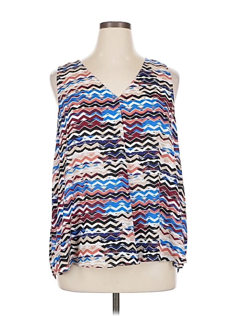 Pre-owned Vince Camuto Sleeveless Blouse In Blue