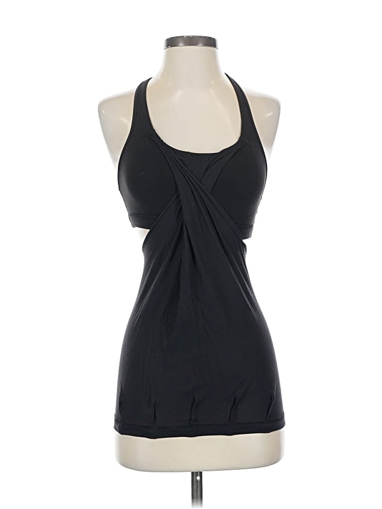 Pre-owned Lululemon Athletica Tank Top Black Halter Neckline Tops