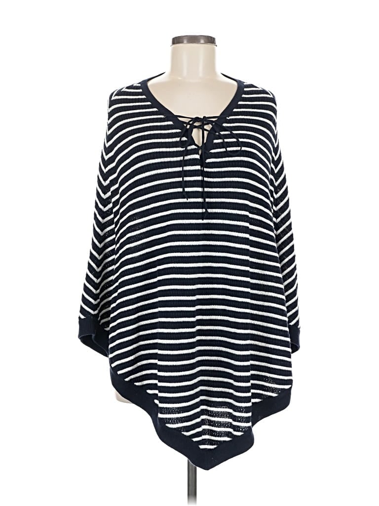 Pre-owned Talbots Poncho In Blue