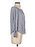 Mono b 100% Rayon Gray Long Sleeve Blouse Size S - photo 4