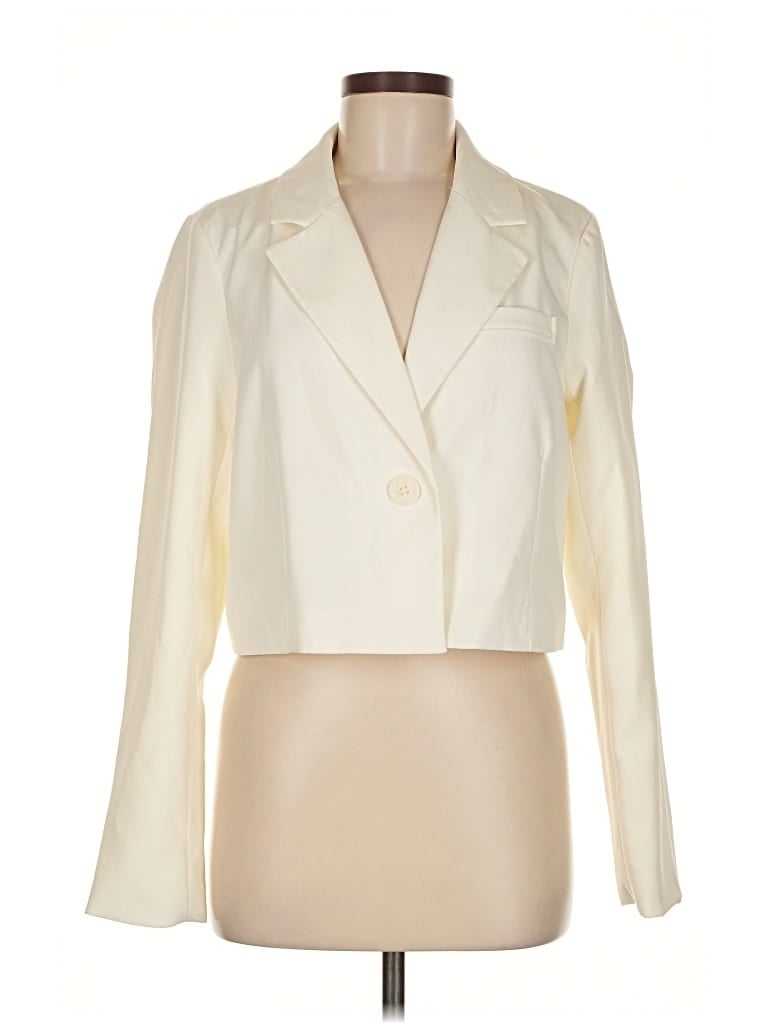 Pre-owned Avec Les Filles Blazer Jacket In White